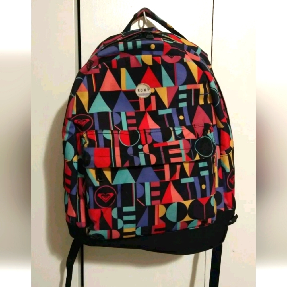 Roxy Soul Sister Full Size Multicolor Geometric Backpack